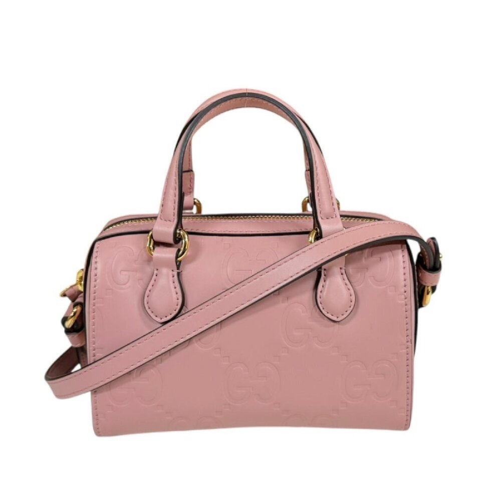 Gucci GG Super Bag Shoulder Leather Pink